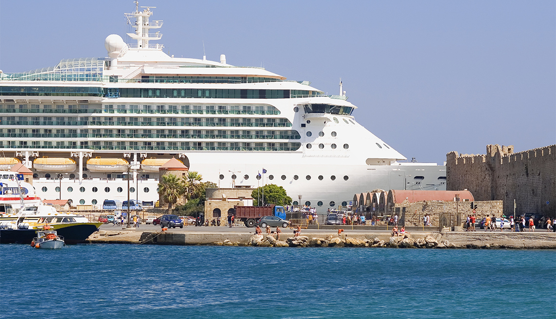 docked cruise ship