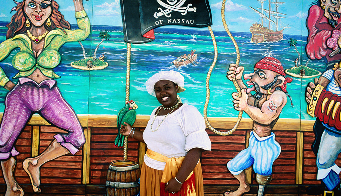 item 6 of Gallery image - Costume guide at Pirates of Nassau Museum.