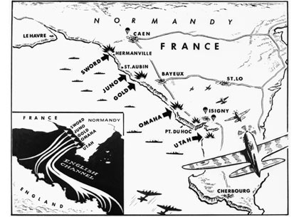 Normandy map