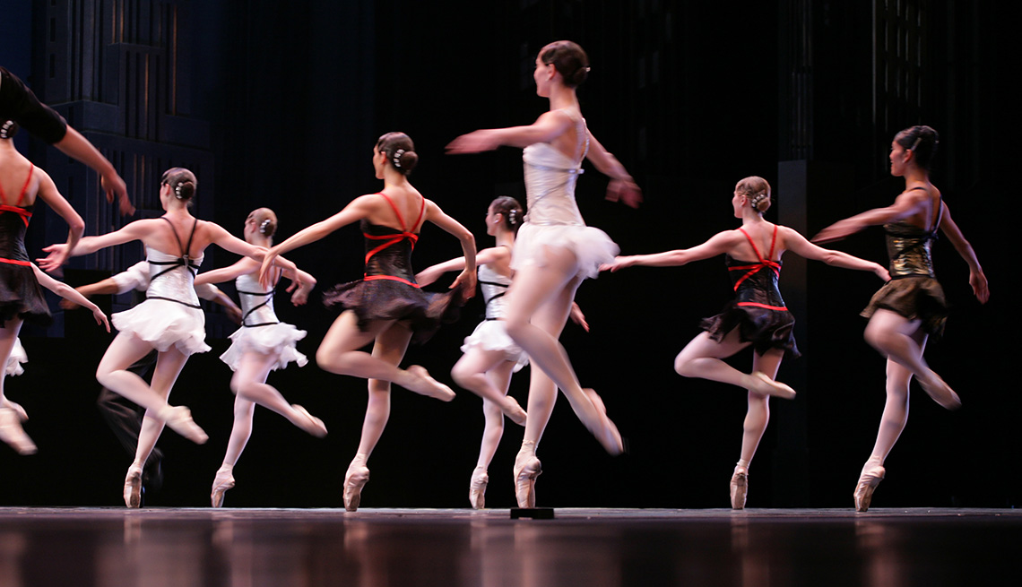 Ballet dancers dancing on stage