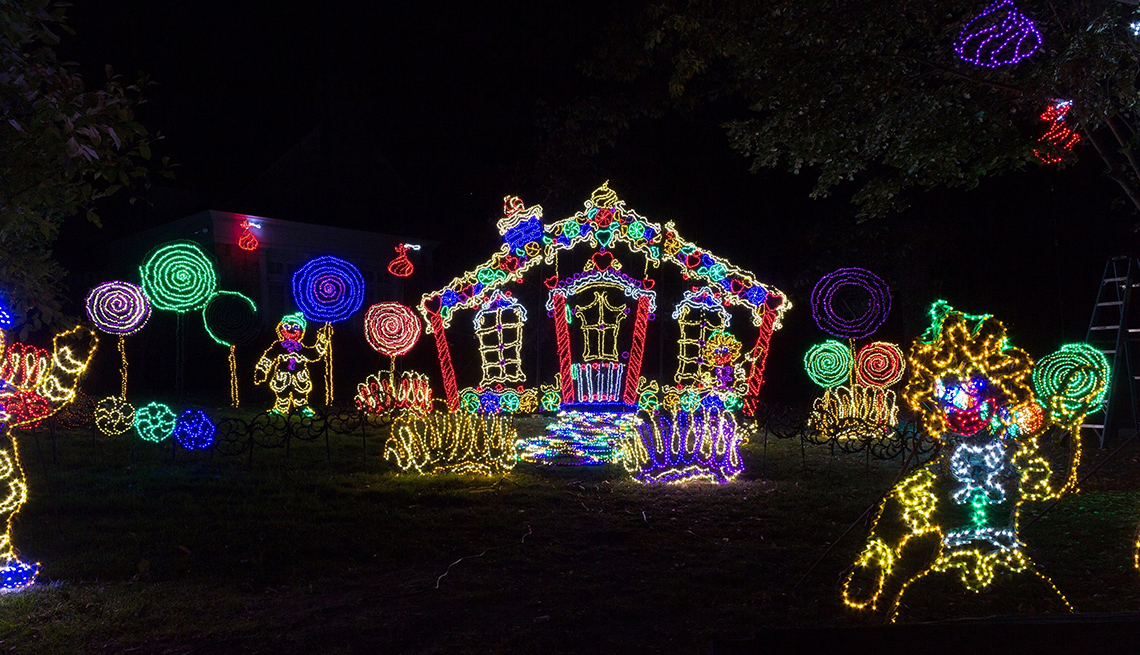 item 1 of Gallery image - Gingerbread house at Rock City Rock City Enchanted Garden of Lights