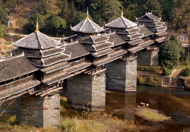 Chengyang Wind y Rain Bridge, Sanjiang County, China, Frommers - Los 10 puentes más hermosos del mundo
