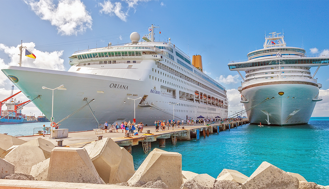 Cruise Ships Docked on Dutch Side of St. Maarten, Caribbean Island Guide