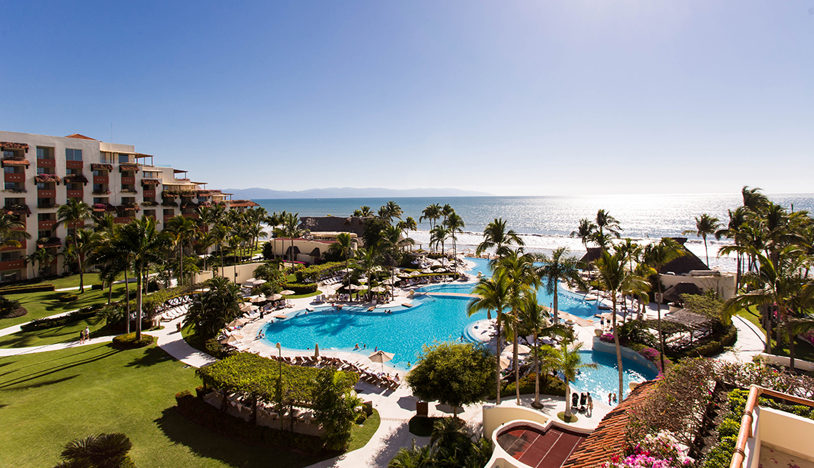 Aerial View Of The Property At Grand Velas Riviera, All Inclusive Mexican Resorts