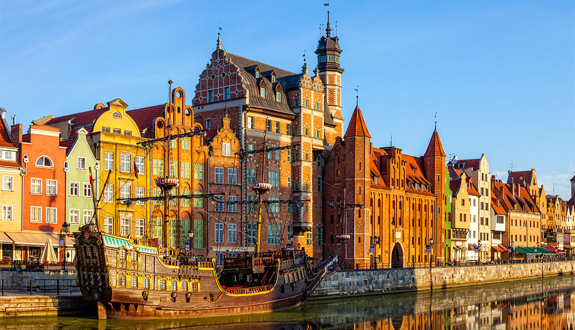 item 4 of Gallery image - colorful buildings along the riverside of Gdansk, Poland