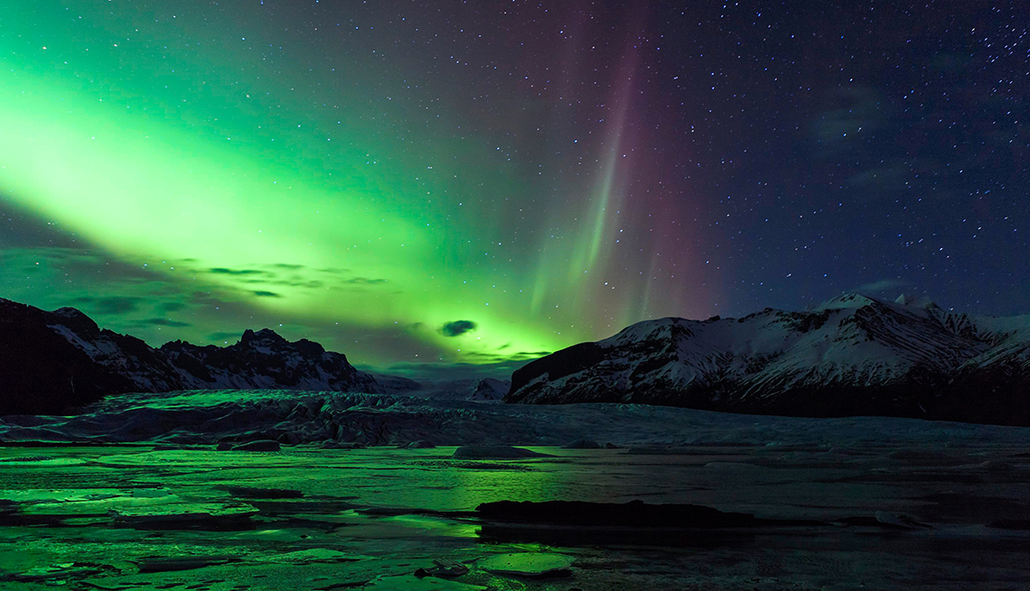 La aurora boreal en Islandia