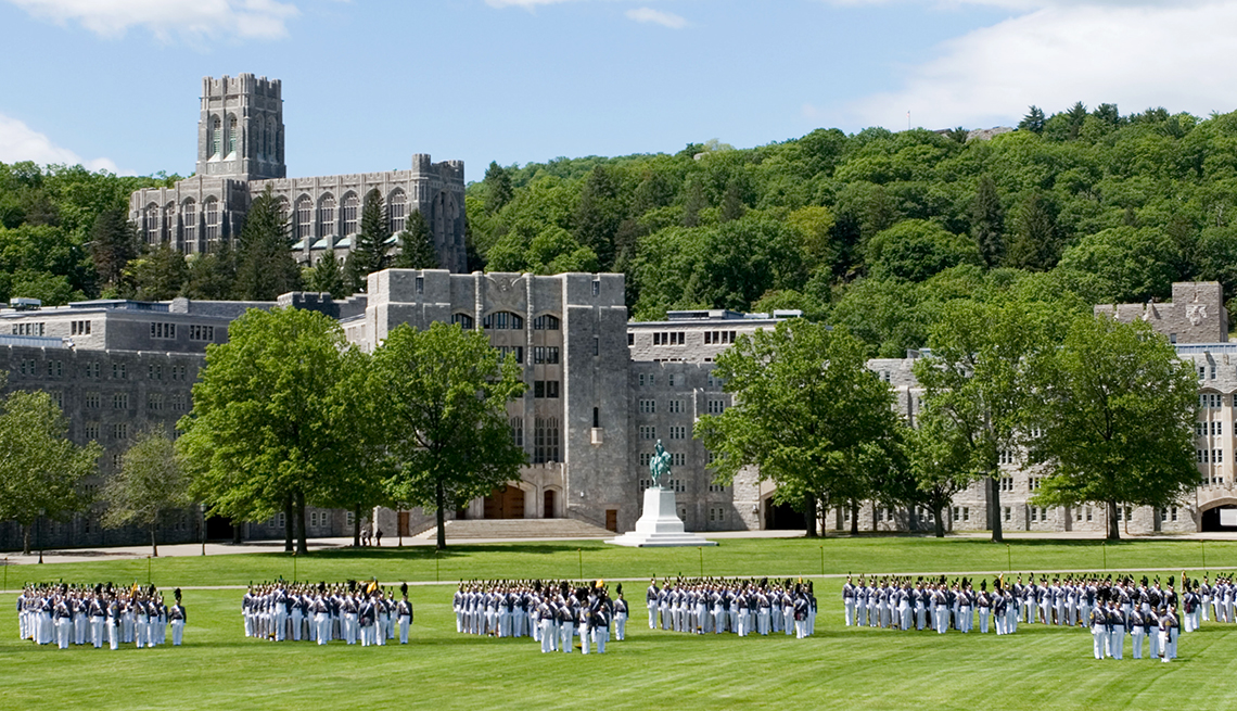 Cadets March on The Plain at the United States Military Academy at West Point, New York, Memorial Day Historic Sites