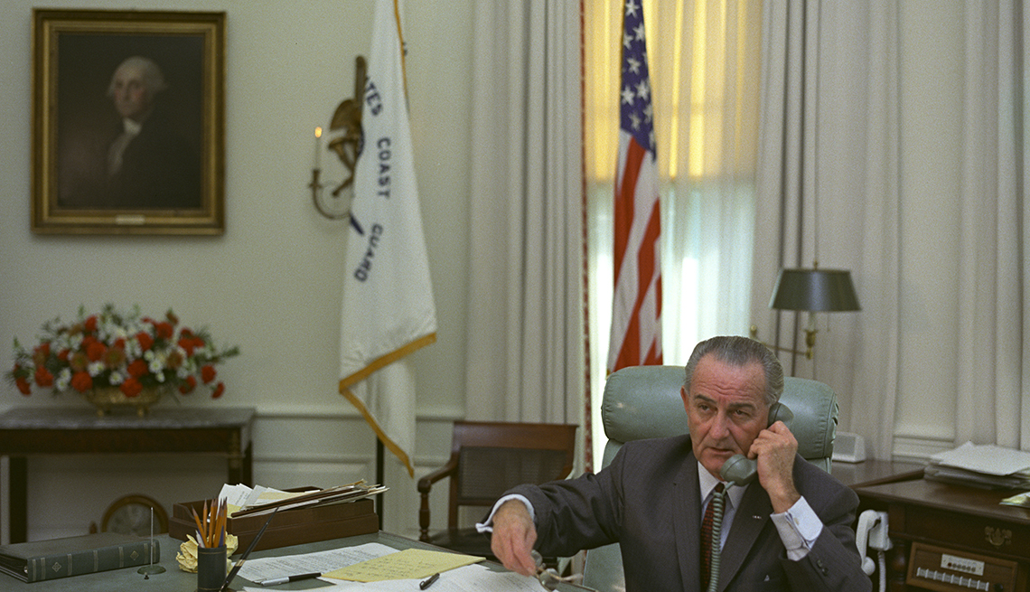 President Lyndon B. Johnson At The Oval Office During His Presidency, Presidential Libraries