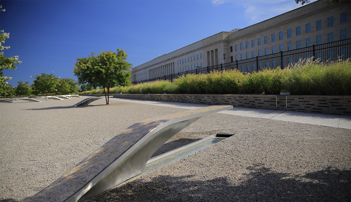 Vista del Pentágono 911 Memorial en Washington DC