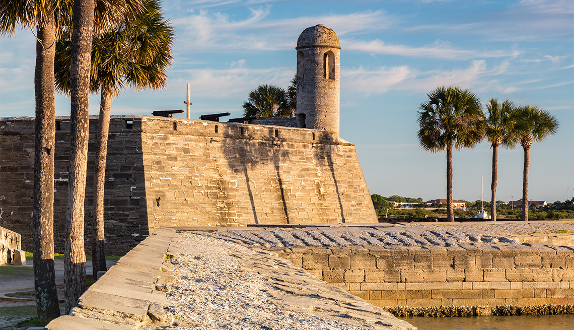 Castillo de San Marcos National Monument bathed in early morning light, St. Augustine, Florida