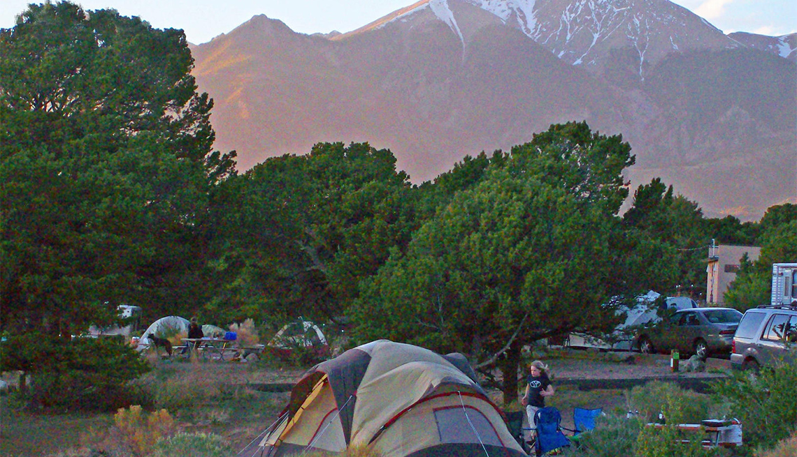 Campsite in Pinon Flats Campground