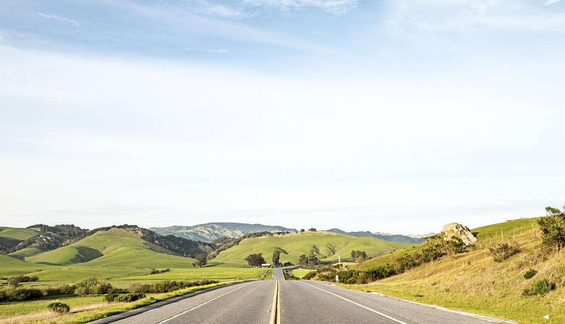 a photo of green valley road near cambria california