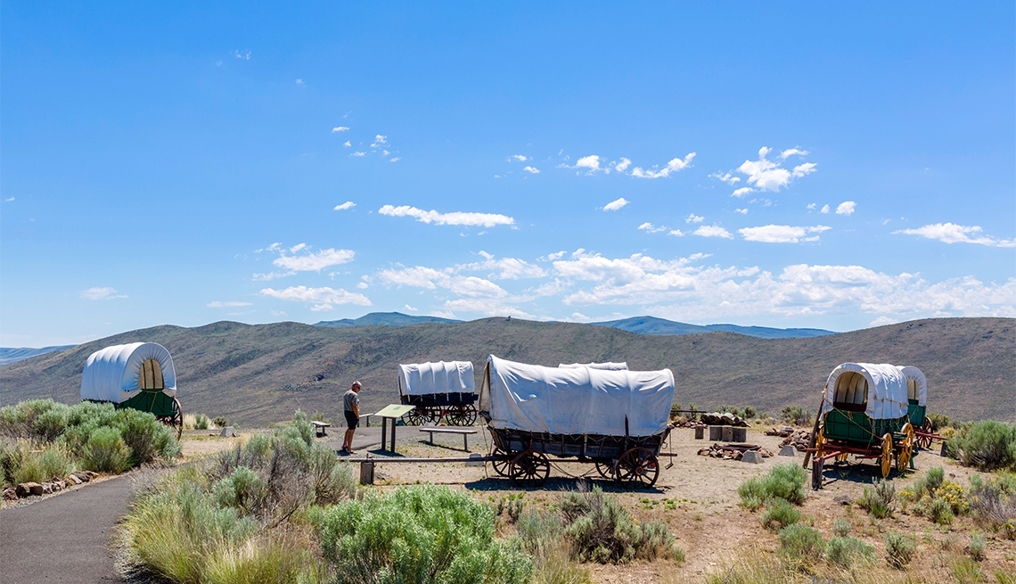 The Wagon Encampment at the National Historic Oregon Trail Interpretive Center, Baker, Oregon
