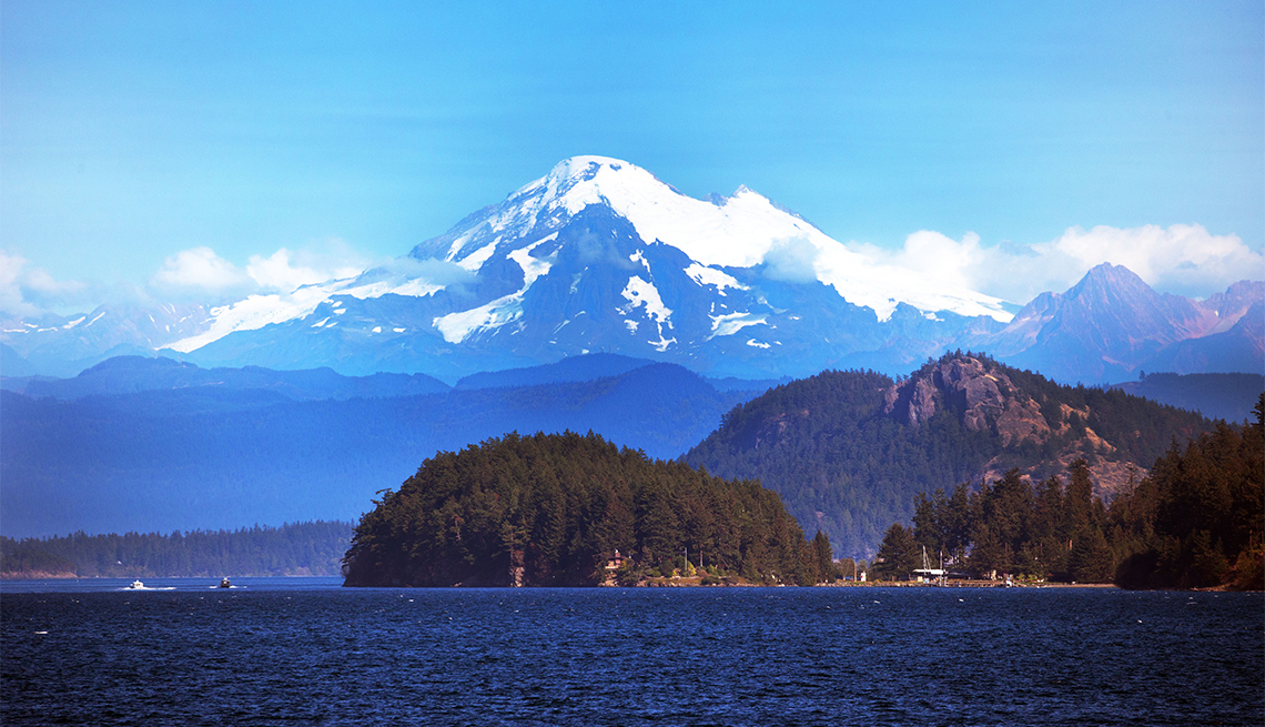 San Juan Island, Washington with Mt. Baker in background