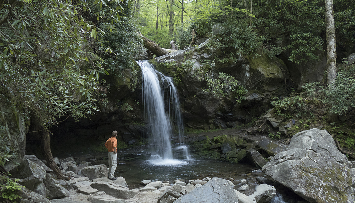 item 4 of Gallery image - A hiker explores Great Smoky Mountains National Park in Tennessee.