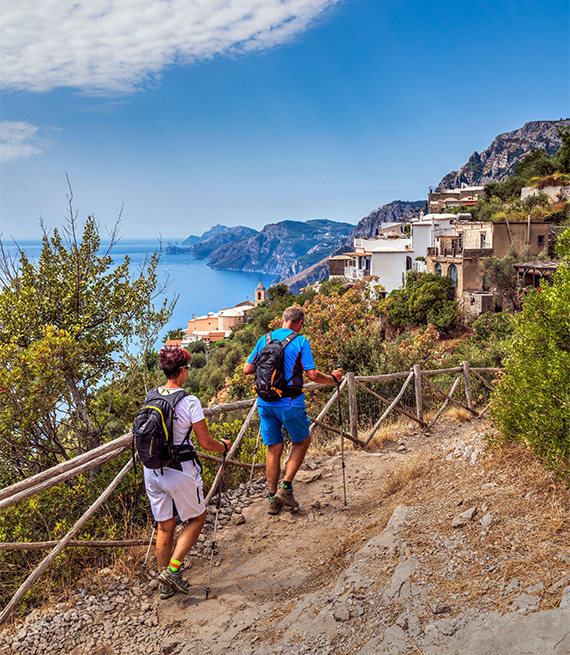 The Path of the Gods trail, Amalfi coast Campania, Italy