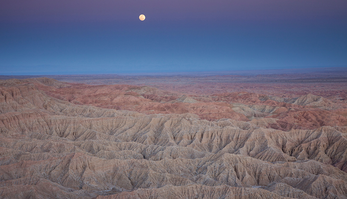 item 7 of Gallery image - The Moon High Above The Anza-Borrego Desert State Park In California, Unique Fall Vacation Destinations