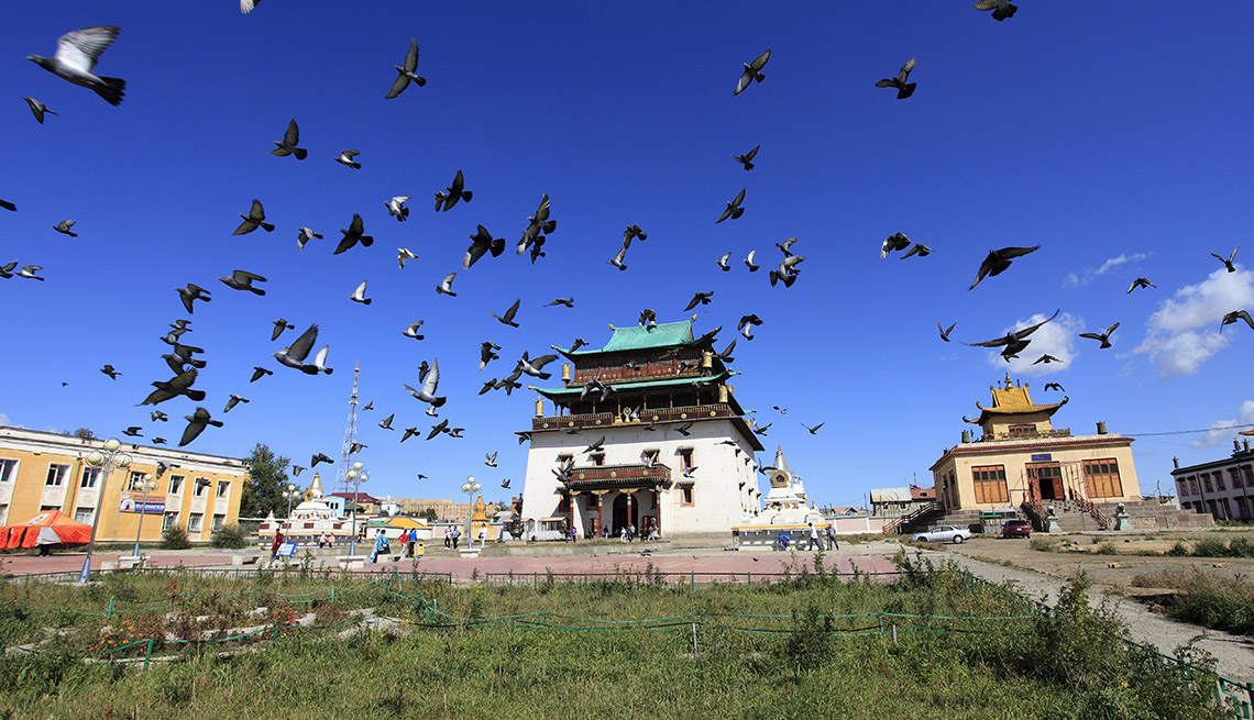 item 8 of Gallery image - Temple And Birds Flying High Above In The Sky At Ulan Bator In Mongolia, Under The Radar Destinations