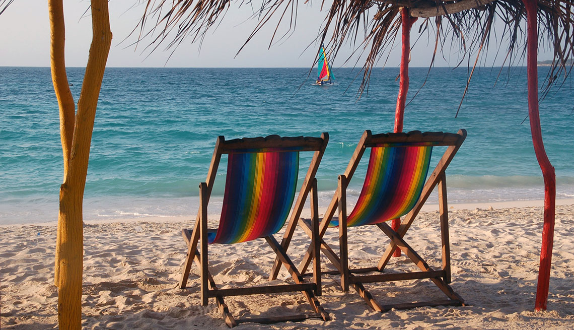 Two Beach Chairs On The Beach In Cartagena Colombia, World's Best Beaches