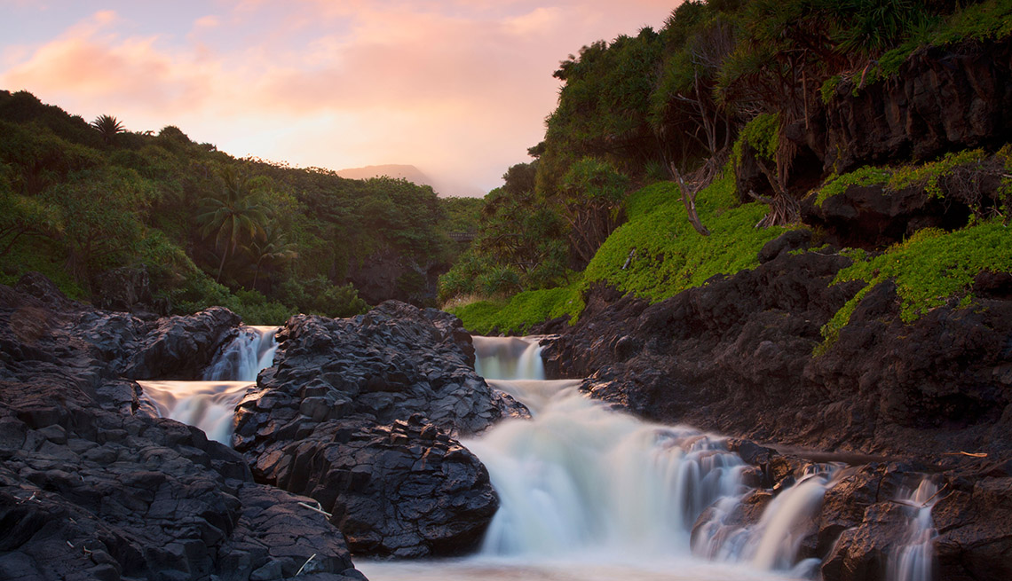 View Of The Seven Sacred Pools In Haleakala National Park In Hana Hawaii, Second Honeymoon Destinations