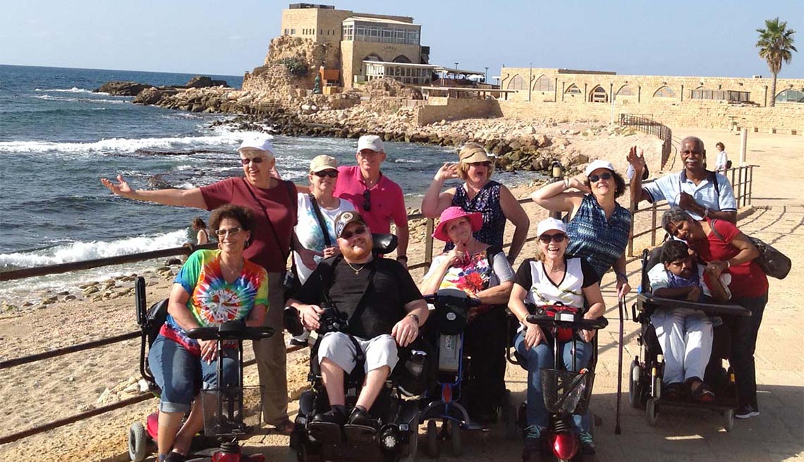 Turistas discapacitados en Israel