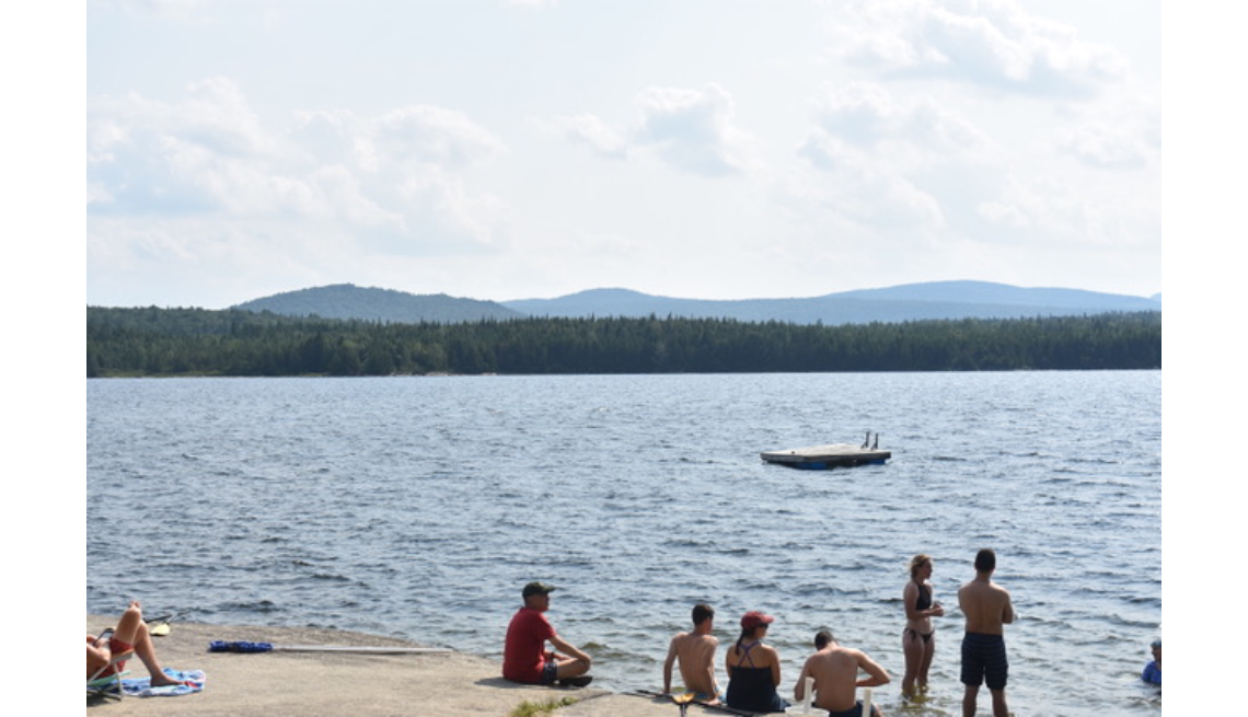 people swimming at Quimby Camp