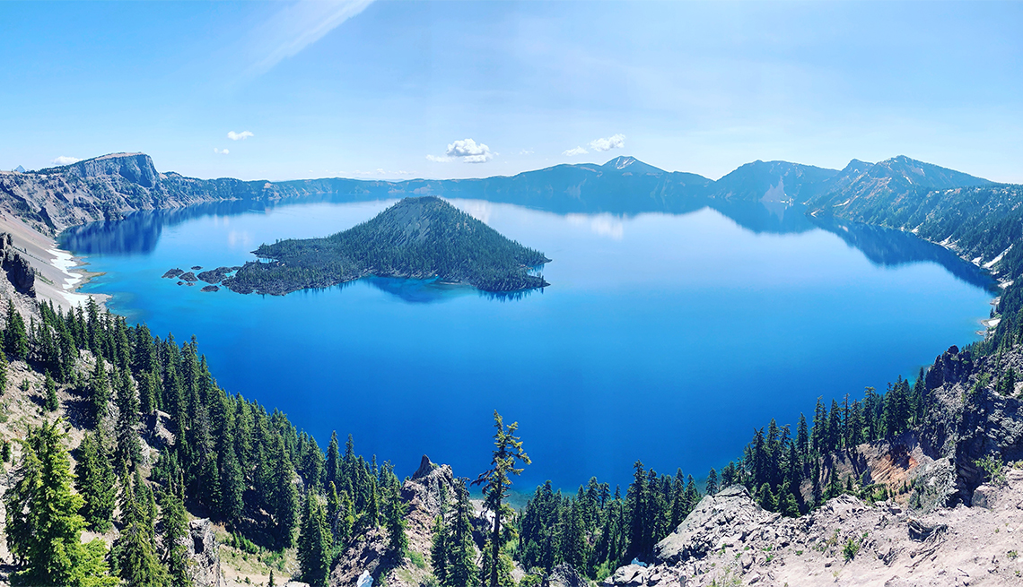 item 1 of Gallery image - aerial view of Crater Lake during summer