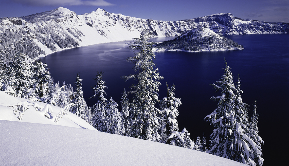 item 2 of Gallery image - fresh snow at Crater Lake National Park