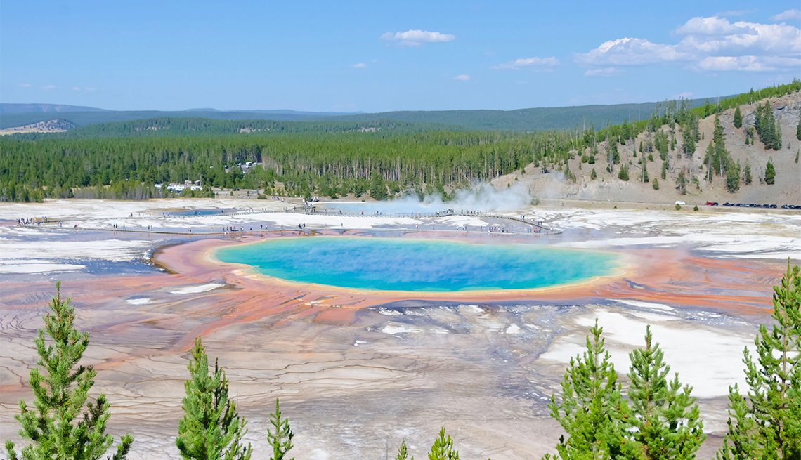Grand Prismatic Spring,Yellowstone National Park Geyser Fine Art Photography,Ranch Wall Decor Wyoming Rustic Cabin Art,Montana Wilderness