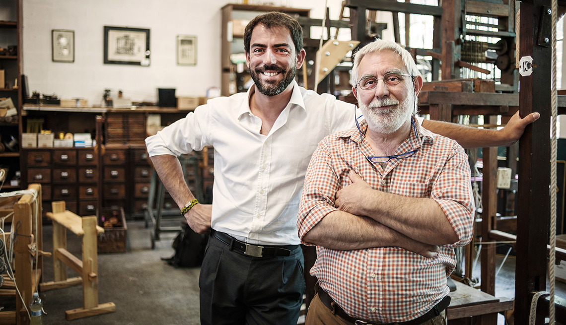 a father and son run a family business