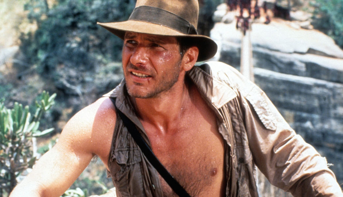Actor Harrison Ford as Indiana Jones in Raiders of the Lost Arc