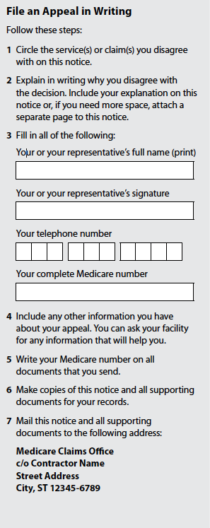 Medicare Part B appeal form