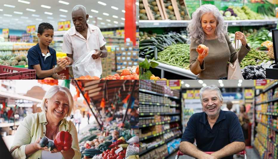 Individuals at the Grocery store