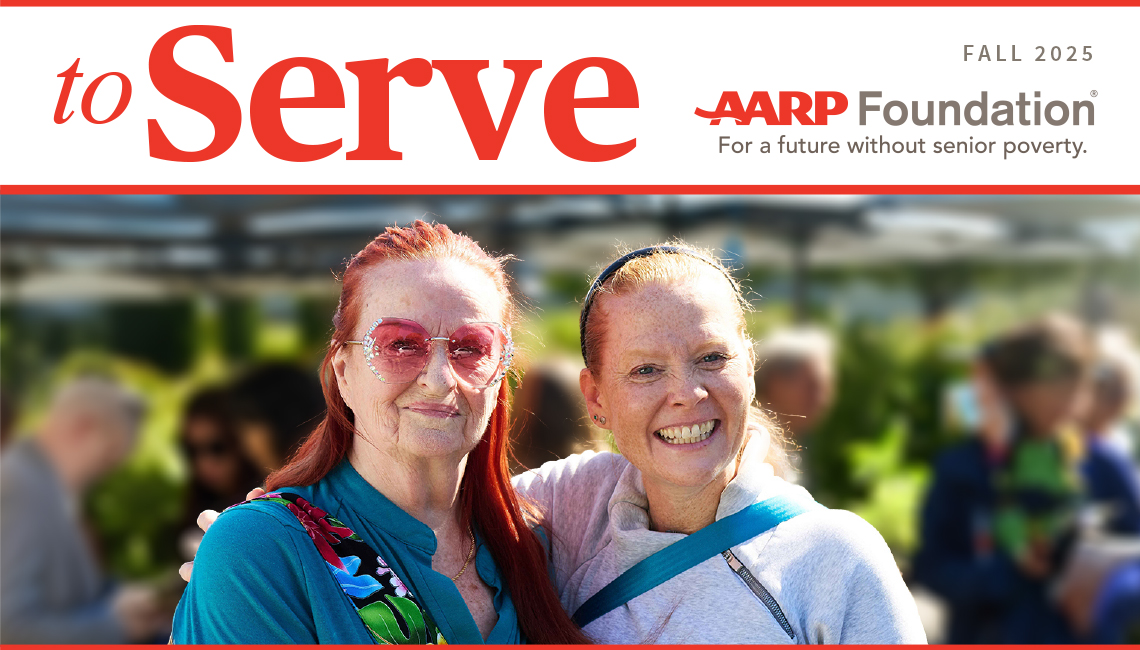 Banner of photo Kepina Hasegawa and Erika Murdoch with the words "To Serve Foundation Fall 2025"