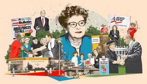 a collage of a a r p history