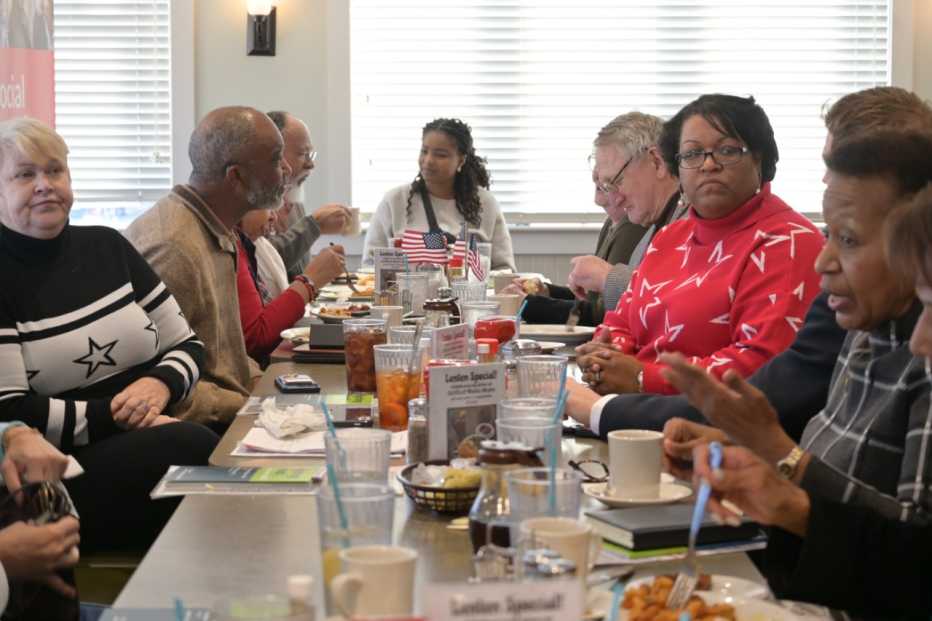Older voters in South Carolina at a public gathering
