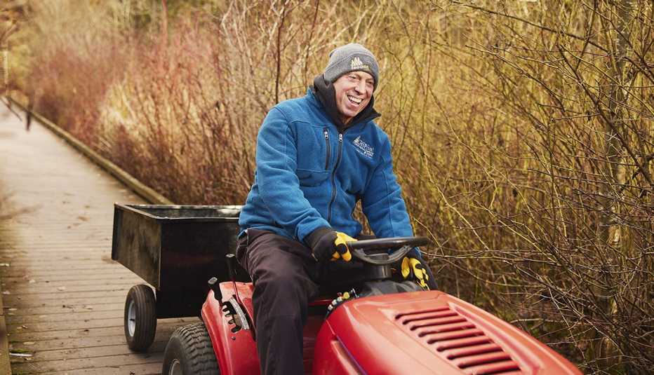 Danny Patnode driving a tractor