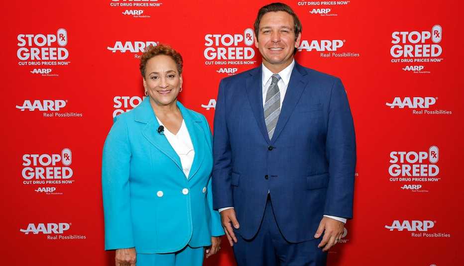 Jo Ann Jenkins and Florida Governor Ron DeSantis Jo Ann Jenkins and Florida Governor Ron DeSantis