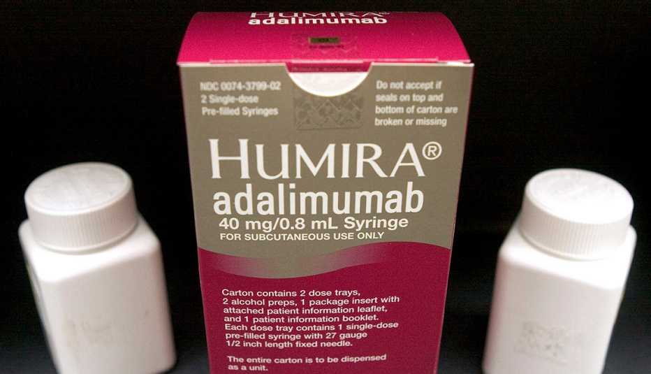 A box of the drug Humira