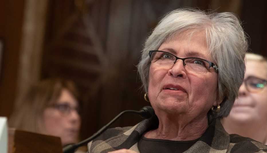 Pam Holt at a Senate hearing