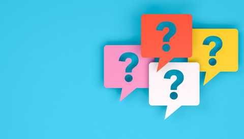 colored questions marks on a blue background colored questions marks on a blue background