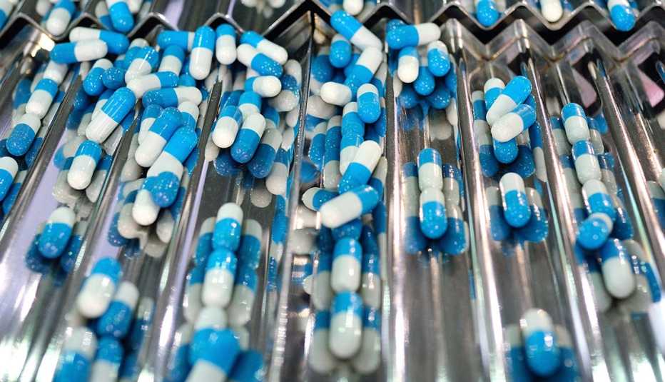 Pills being produced