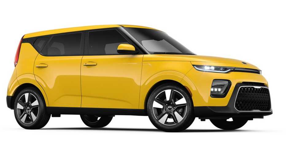 2020 yellow Kia Soul