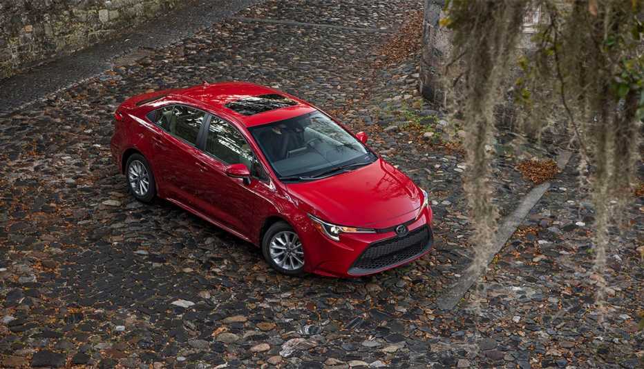 2020 red Toyota Corolla LE
