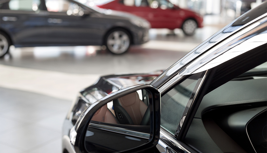 New cars at dealer showroom