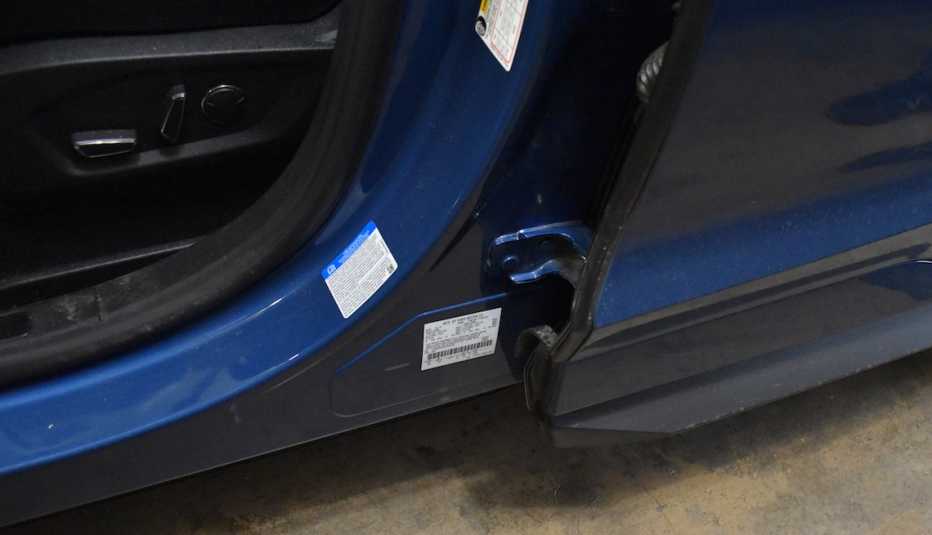 example of a TSB Manufacturer date on a vehicle