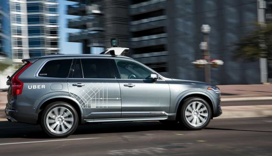 Uber self driving car on the road