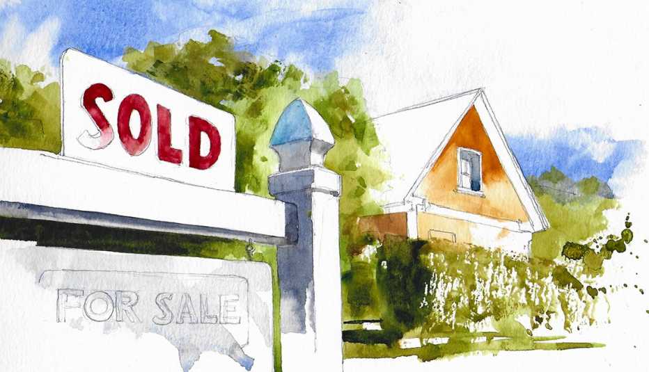 for sale sign in front of a home