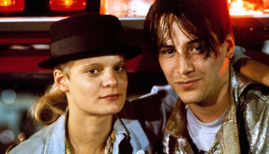 Martha Plimpton and Keanu Reeves in the movie Parenthood