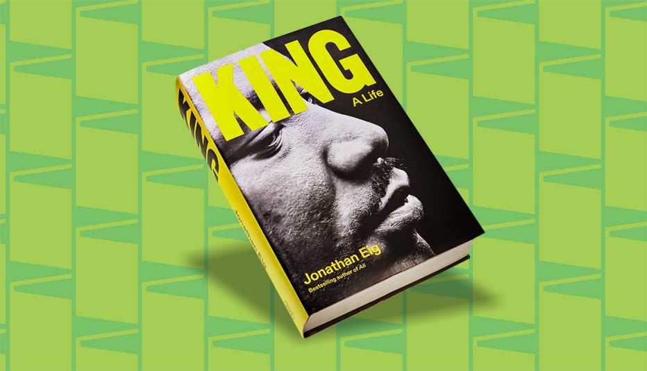 book cover with words king, jonathan eig